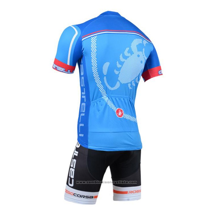 2020 Maillot Cyclisme Castelli Bleu Manches Courtes et Cuissard