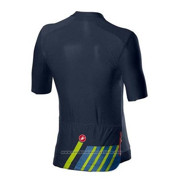 2020 Maillot Cyclisme Castelli Noir Vert Manches Courtes et Cuissard