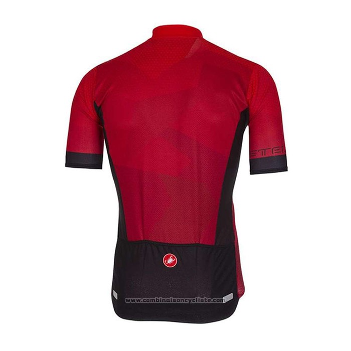 2020 Maillot Cyclisme Castelli Rouge Manches Courtes et Cuissard