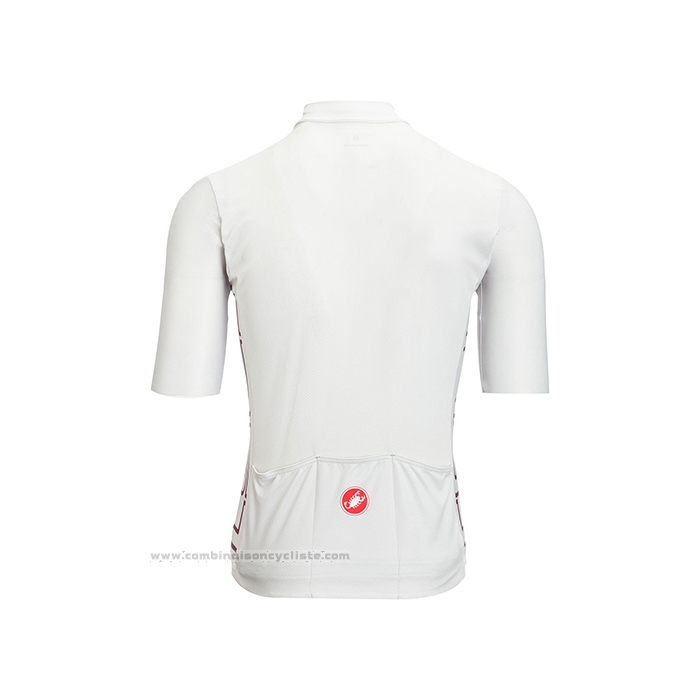 2021 Maillot Cyclisme Castelli Blanc Manches Courtes et Cuissard