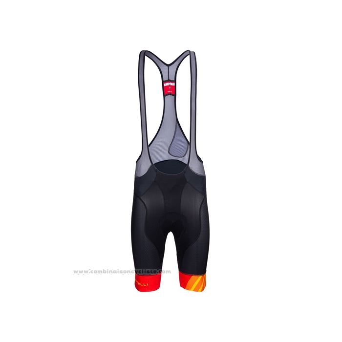 2021 Maillot Cyclisme Castelli Jaune Orange Manches Courtes et Cuissard