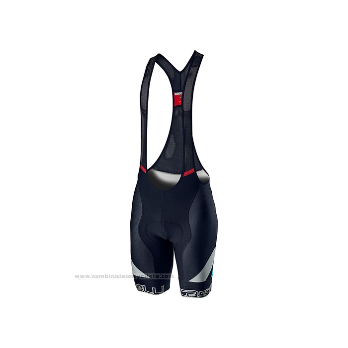 2021 Maillot Cyclisme Castelli Lumiere Bleu Manches Courtes et Cuissard