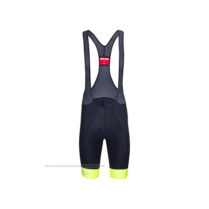 2021 Maillot Cyclisme Castelli Lumiere Jaune Blanc Manches Courtes et Cuissard