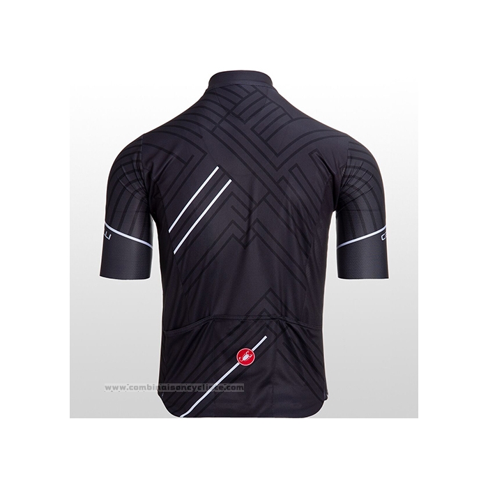 2021 Maillot Cyclisme Castelli Noir Blanc Manches Courtes et Cuissard