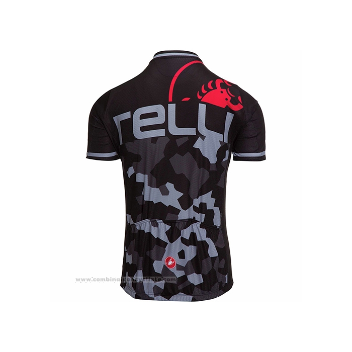 2021 Maillot Cyclisme Castelli Noir Gris Manches Courtes et Cuissard