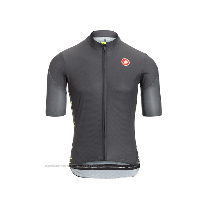 2021 Maillot Cyclisme Castelli Noir Manches Courtes et Cuissard