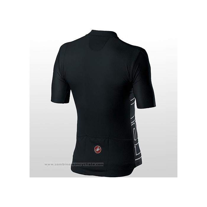 2021 Maillot Cyclisme Castelli Profond Noir Manches Courtes et Cuissard