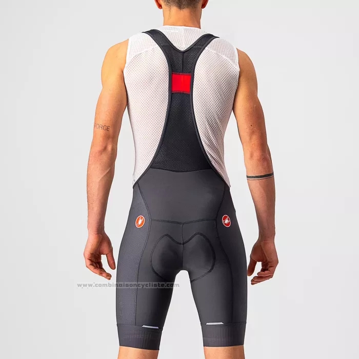 2022 Maillot Cyclisme Castelli Blanc Gris Manches Courtes et Cuissard