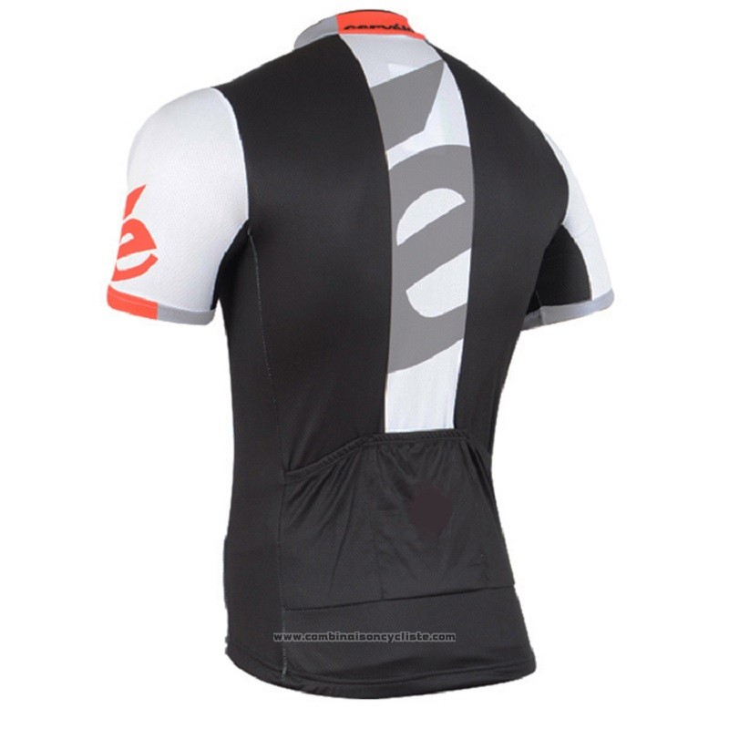 2018 Maillot Cyclisme Cervelo Gris Noir Manches Courtes et Cuissard
