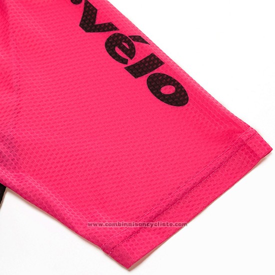 2018 Maillot Cyclisme Cervelo Rose et Noir Manches Courtes et Cuissard