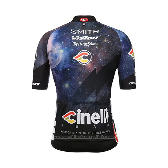 2018 Maillot Cyclisme Cinelli Noir Manches Courtes et Cuissard