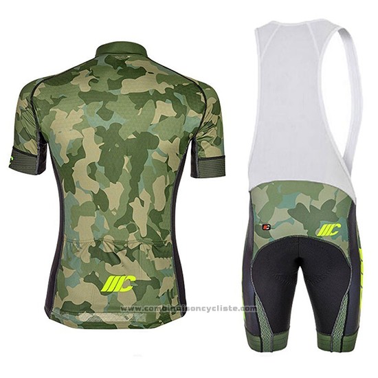 2018 Maillot Cyclisme Cipollini Prestig Camo Camouflage Vert Manches Courtes et Cuissard