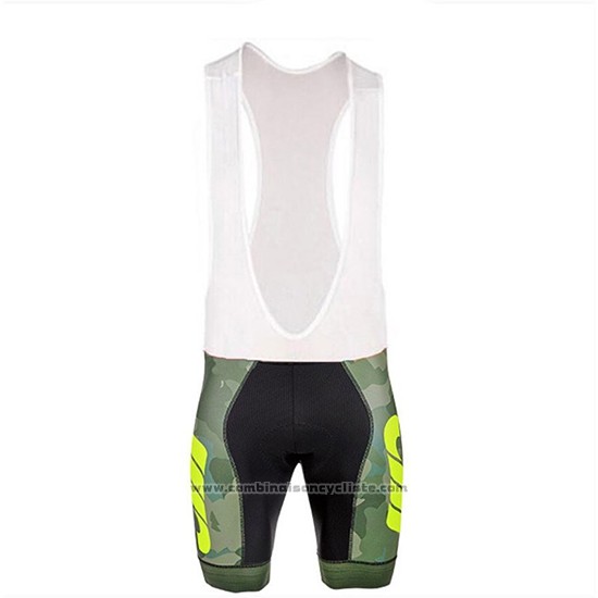 2018 Maillot Cyclisme Cipollini Prestig Camo Camouflage Vert Manches Courtes et Cuissard