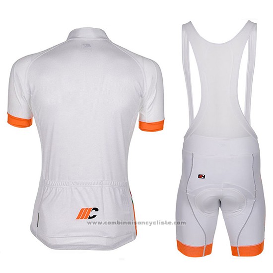 2018 Maillot Cyclisme Cipollini Easy Bianchi et Orange Manches Courtes et Cuissard