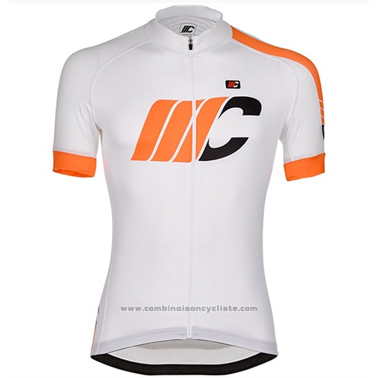 2018 Maillot Cyclisme Cipollini Easy Bianchi et Orange Manches Courtes et Cuissard