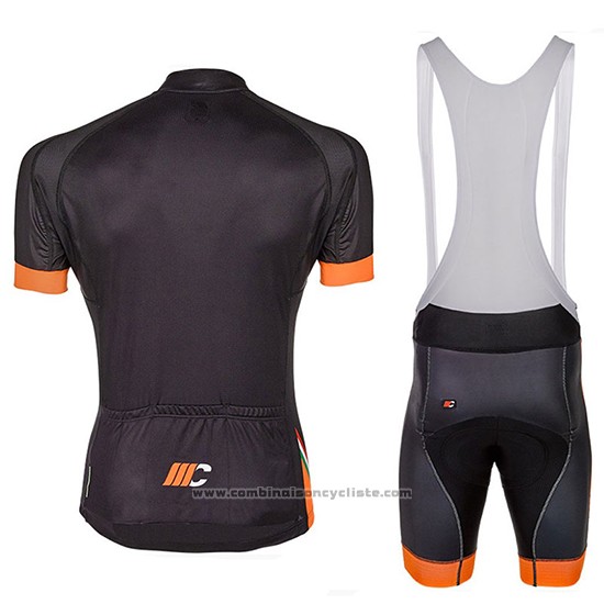 2018 Maillot Cyclisme Cipollini Easy Noir et Orange Manches Courtes et Cuissard