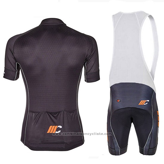 2018 Maillot Cyclisme Cipollini Shading Blanc Noir et Orange Manches Courtes et Cuissard