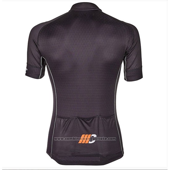 2018 Maillot Cyclisme Cipollini Shading Blanc Noir et Orange Manches Courtes et Cuissard