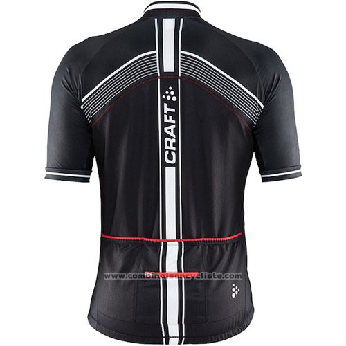 2016 Maillot Cyclisme Craft Rouge et Noir Manches Courtes et Cuissard