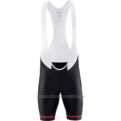 2016 Maillot Cyclisme Craft Rouge et Noir Manches Courtes et Cuissard