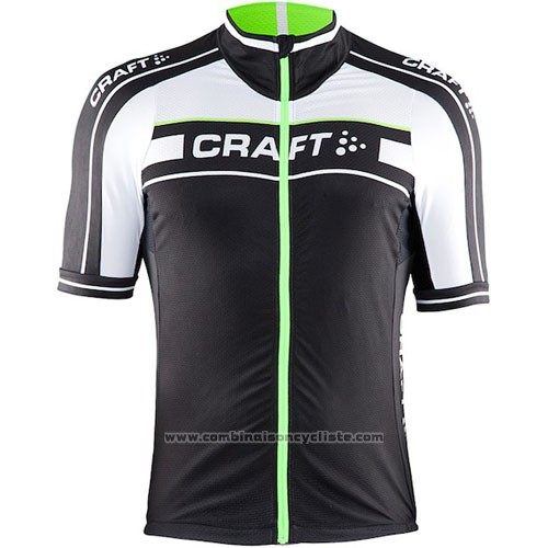 2016 Maillot Cyclisme Craft Vert et Noir Manches Courtes et Cuissard