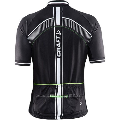 2016 Maillot Cyclisme Craft Vert et Noir Manches Courtes et Cuissard