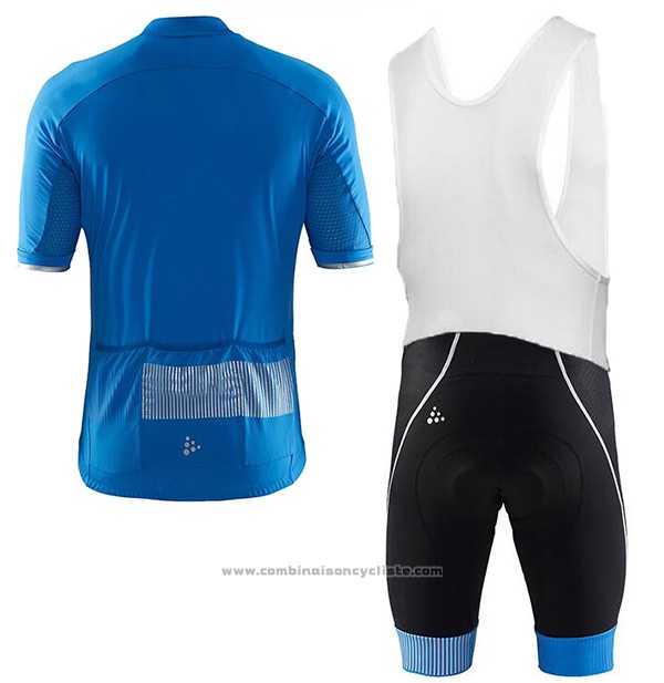 2017 Maillot Cyclisme Craft Bleu Manches Courtes et Cuissard