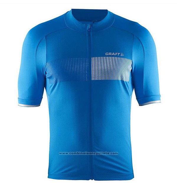 2017 Maillot Cyclisme Craft Bleu Manches Courtes et Cuissard