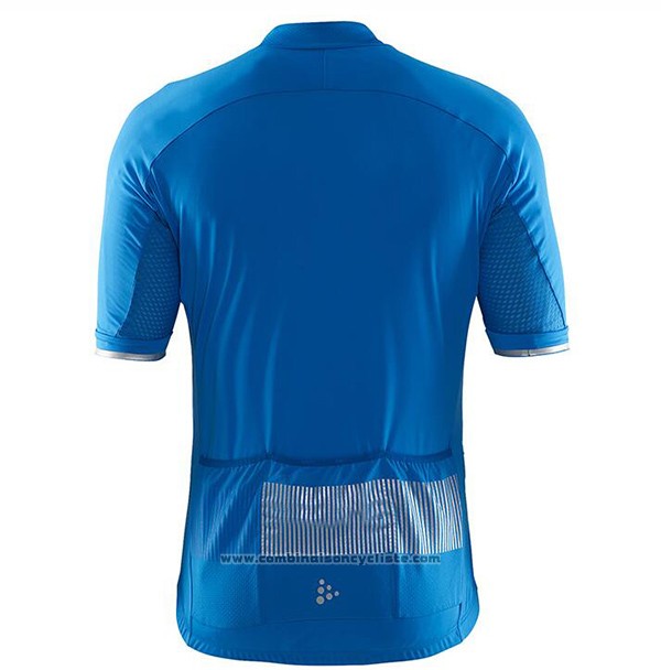2017 Maillot Cyclisme Craft Bleu Manches Courtes et Cuissard