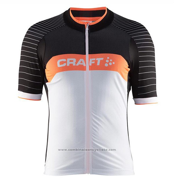 2017 Maillot Cyclisme Craft Gris et Noir Manches Courtes et Cuissard