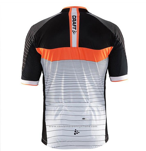 2017 Maillot Cyclisme Craft Gris et Noir Manches Courtes et Cuissard