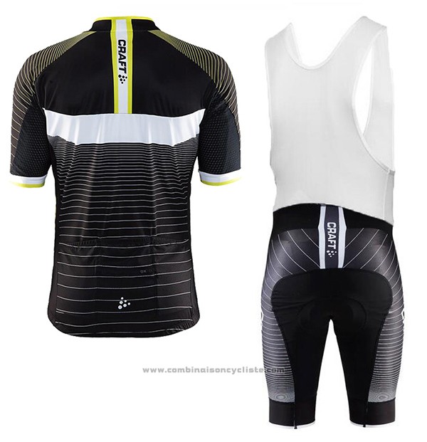 2017 Maillot Cyclisme Craft Noir Manches Courtes et Cuissard