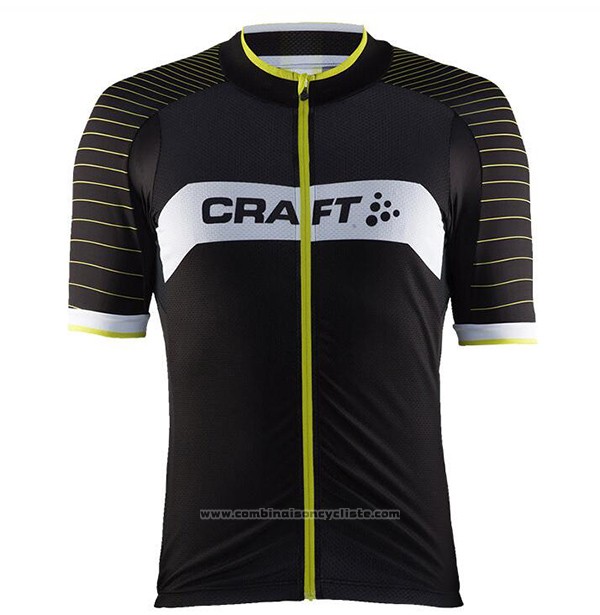 2017 Maillot Cyclisme Craft Noir Manches Courtes et Cuissard
