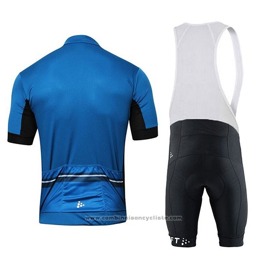 2018 Maillot Cyclisme Craft Bleu Manches Courtes et Cuissard