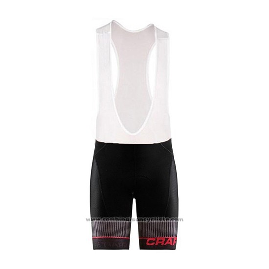 2018 Maillot Cyclisme Craft Route Noir Rouge Manches Courtes et Cuissard