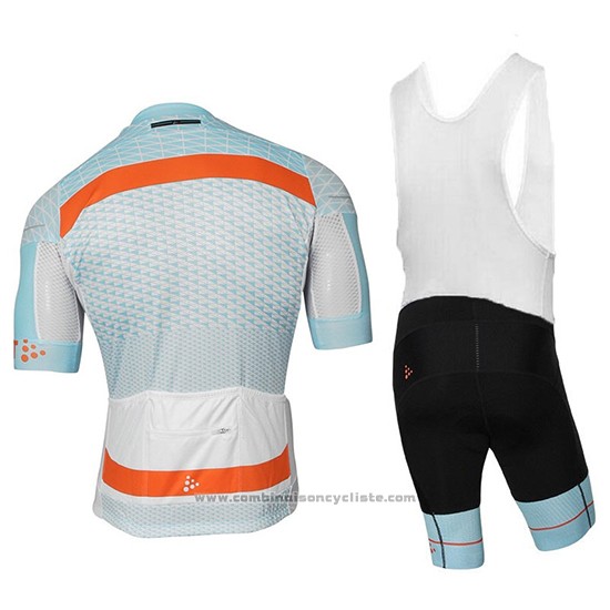2018 Maillot Cyclisme Craft Route Lumiere Bleu Manches Courtes et Cuissard