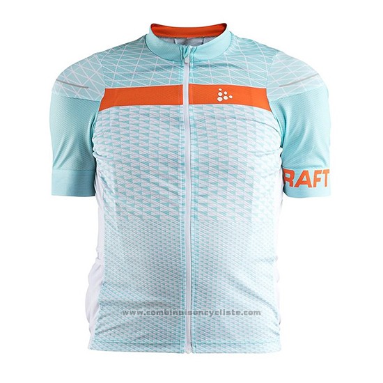 2018 Maillot Cyclisme Craft Route Lumiere Bleu Manches Courtes et Cuissard