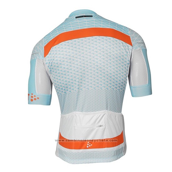 2018 Maillot Cyclisme Craft Route Lumiere Bleu Manches Courtes et Cuissard