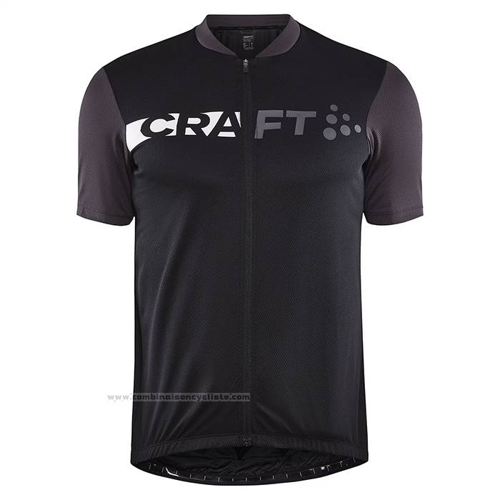2023 Maillot Cyclisme Craft Noir Manches Courtes Et Cuissard