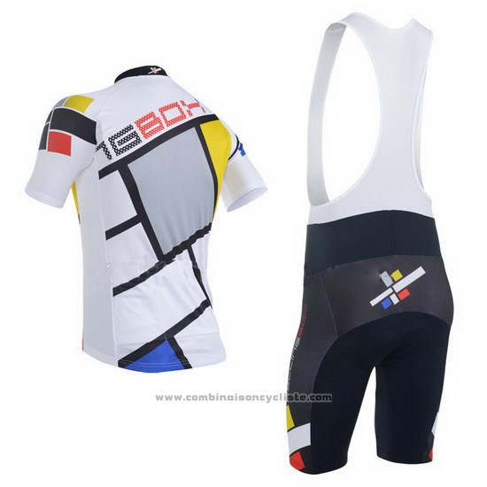 2014 Maillot Cyclisme Fox Cyclingbox Blanc Manches Courtes et Cuissard