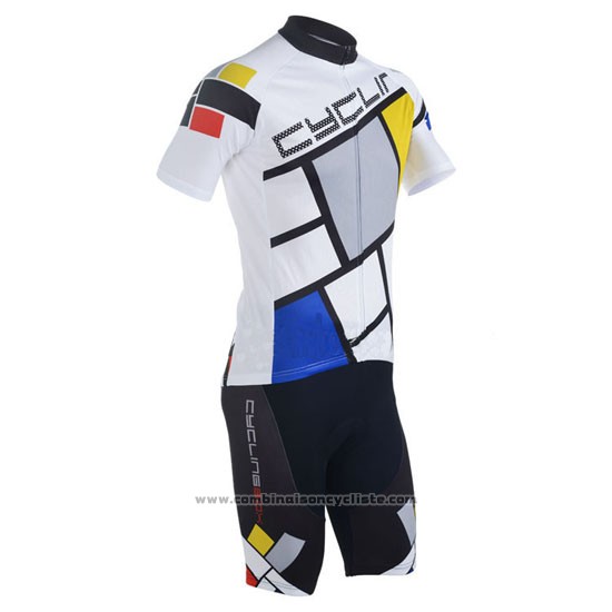 2014 Maillot Cyclisme Fox Cyclingbox Blanc Manches Courtes et Cuissard