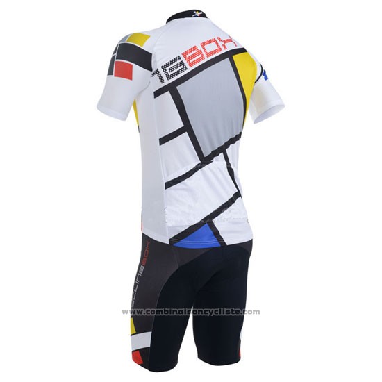 2014 Maillot Cyclisme Fox Cyclingbox Blanc Manches Courtes et Cuissard