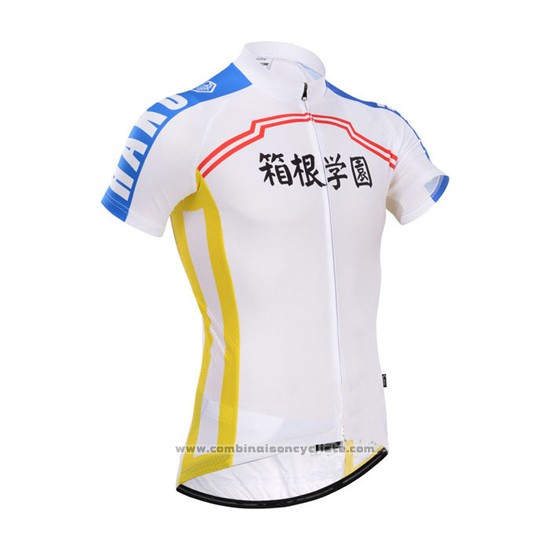 2014 Maillot Cyclisme Fox Cyclingbox Blanc et Bleu Manches Courtes et Cuissard