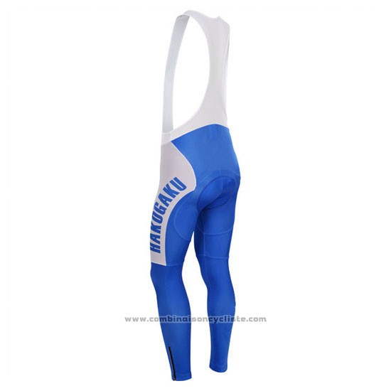 2014 Maillot Cyclisme Fox Cyclingbox Blanc et Bleu Manches Longues et Cuissard
