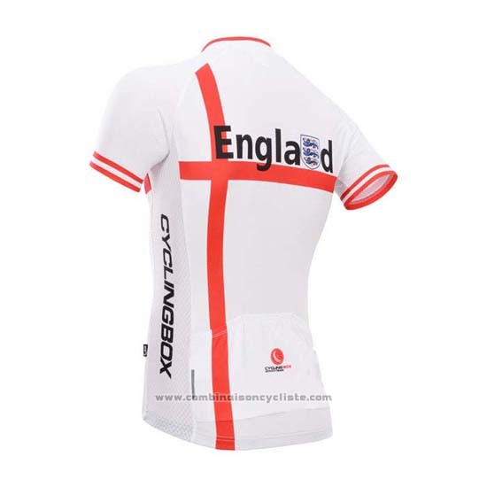 2014 Maillot Cyclisme Fox Cyclingbox Brillant Blanc Manches Courtes et Cuissard