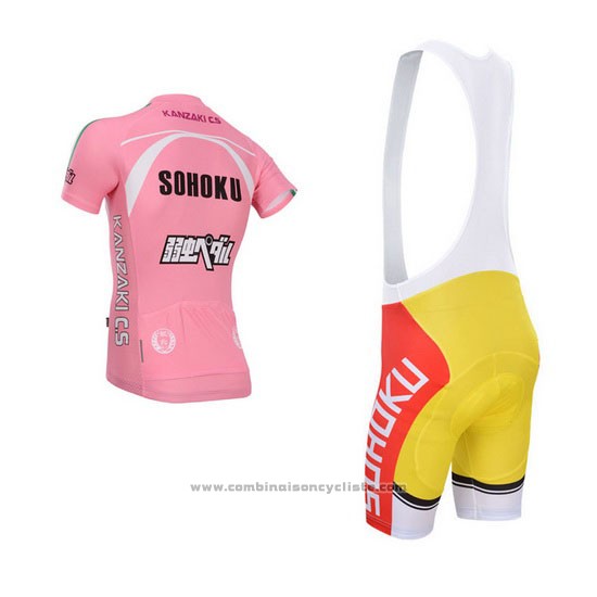 2014 Maillot Cyclisme Fox Cyclingbox Fuchsia Manches Courtes et Cuissard