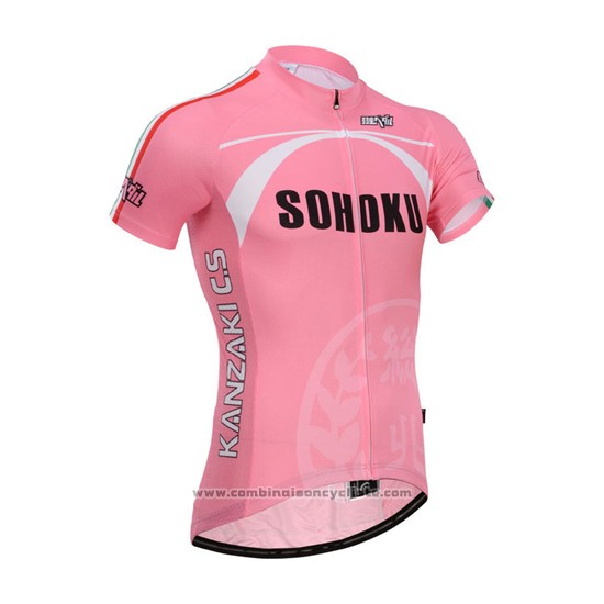2014 Maillot Cyclisme Fox Cyclingbox Fuchsia Manches Courtes et Cuissard