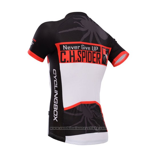 2014 Maillot Cyclisme Fox Cyclingbox Noir et Lumiere Blanc Manches Courtes et Cuissard
