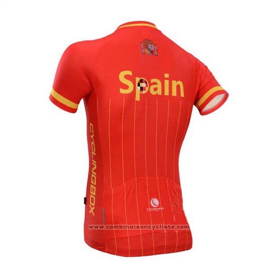2014 Maillot Cyclisme Fox Cyclingbox Rouge Manches Courtes et Cuissard