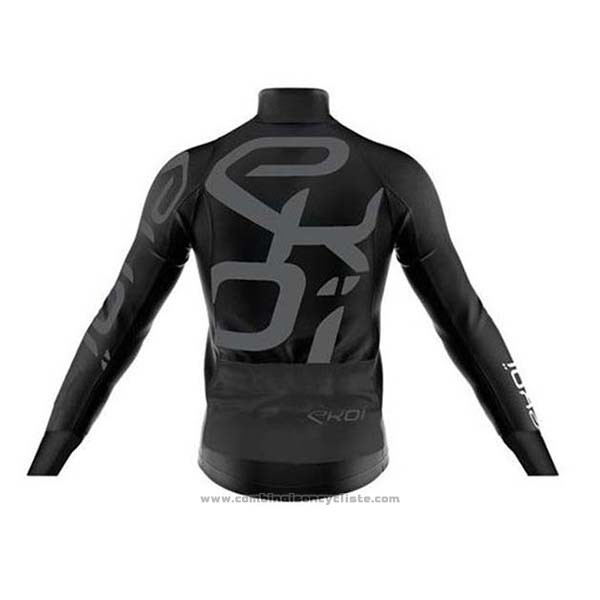 2020 Maillot Cyclisme EKOI Noir Manches Longues et Cuissard